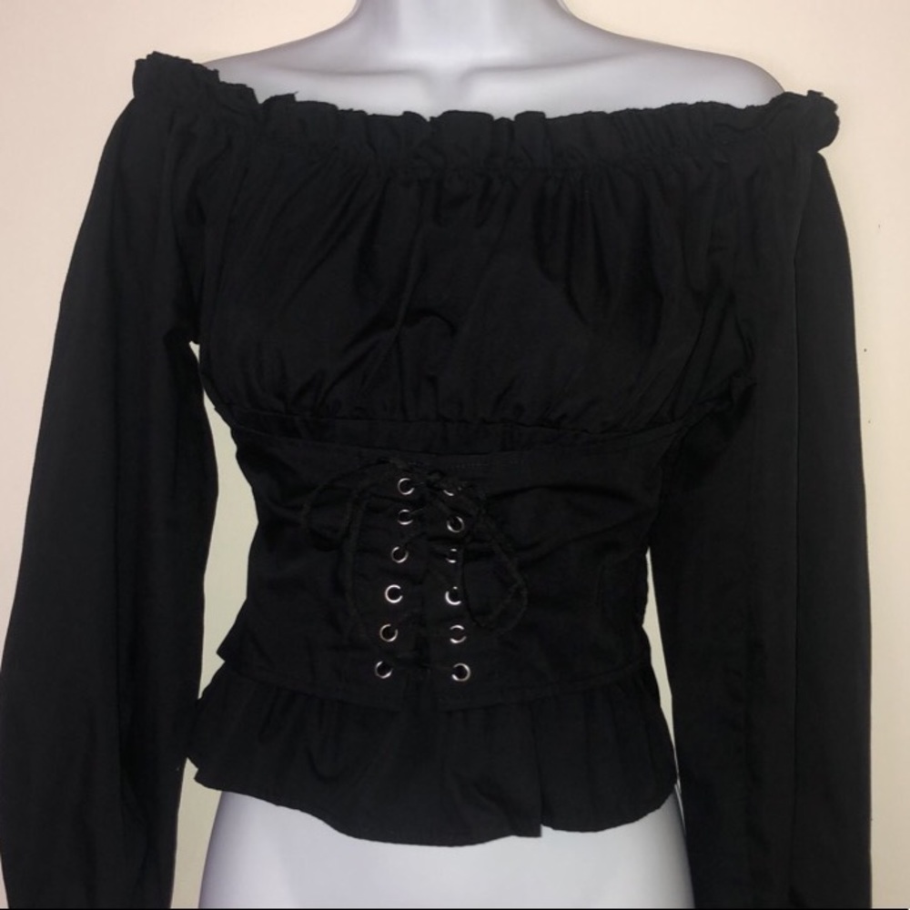 Long sleeve corset top